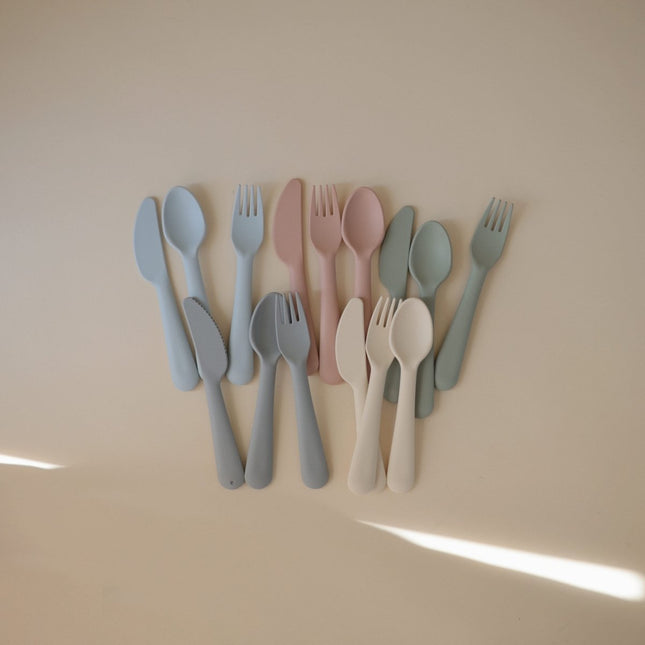 MUSHIE - CUTLERY SET - Blush - Mushie - Babywinkel - 840355800586