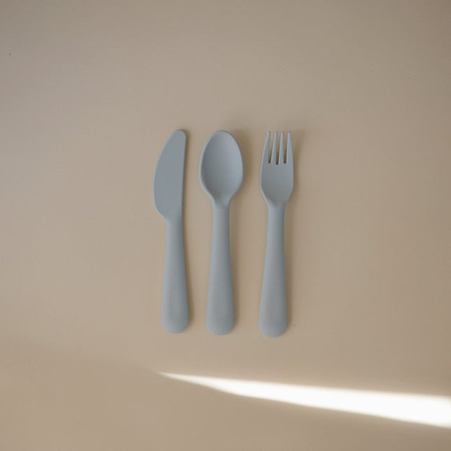 MUSHIE - CUTLERY SET - Powder Blue - Mushie - Babywinkel - 840355800609