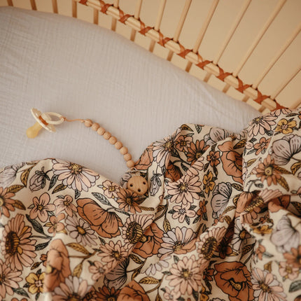 Mushie Inbakerdoek Retro Flowers koop je bij Babywinkel