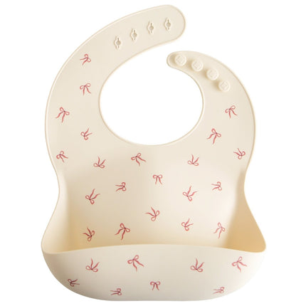 MUSHIE - SILICONE BIB - Bows - Babywinkel - 840355803167