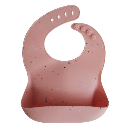 Mushie Slabbetje Silicone Roze Confetti - Mushie - Babywinkel - 810052461144