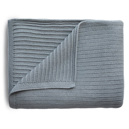 Mushie Wiegdeken Ribbed Smoke - Mushie - Babywinkel - 810052462196