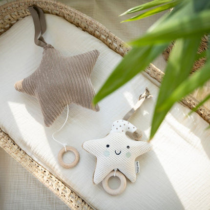 Muziekdoosje ster Heaven clay/warm linen - Babywinkel - 8721052104134