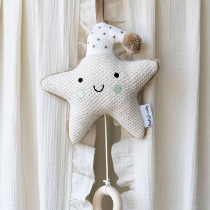 Muziekdoosje ster Heaven clay/warm linen - Babywinkel - 8721052104134