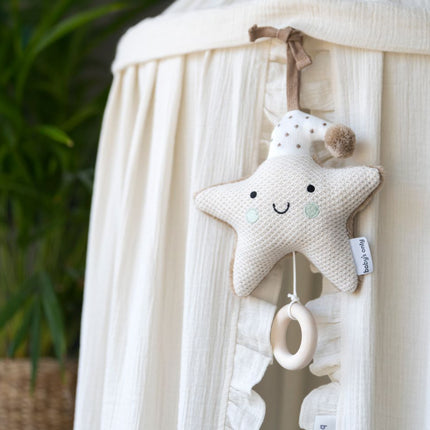 Muziekdoosje ster Heaven clay/warm linen - Babywinkel - 8721052104134