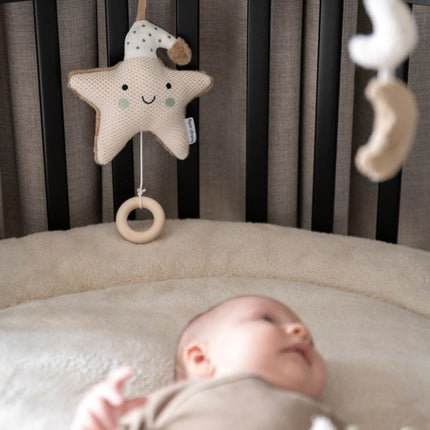 Muziekdoosje ster Heaven clay/warm linen - Babywinkel - 8721052104134