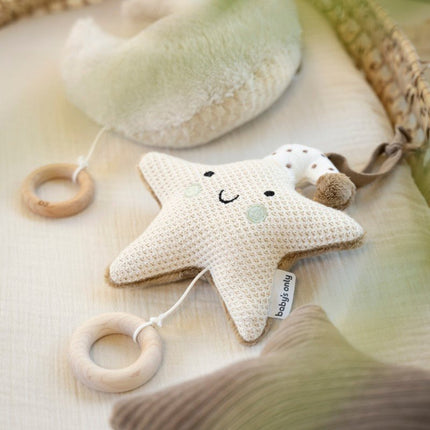 Muziekdoosje ster Heaven clay/warm linen - Babywinkel - 8721052104134