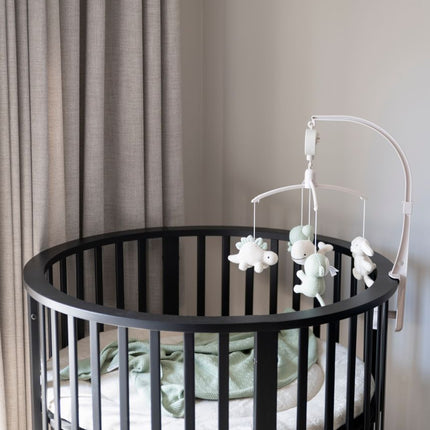 Muziekmobiel Animals laurel green/warm linen - Babywinkel - 8721052103151