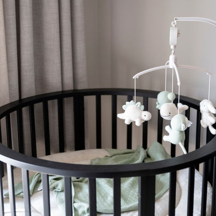 Muziekmobiel Animals laurel green/warm linen - Babywinkel - 8721052103151