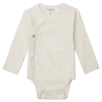 Noppies Romper Lange Mouwen Rib Nino Oatmeal Melange - Noppies - Babywinkel - 8719788883874