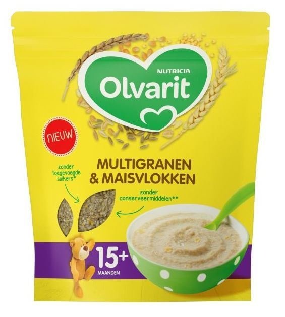 Olvarit Babyvoeding Multigranen & Maisvlokken 15+ Maanden koop je bij Babywinkel