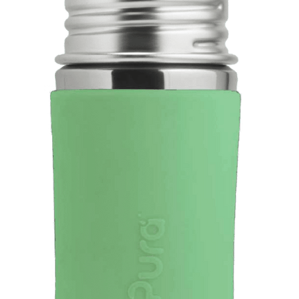 Pura Drinkfles Rvs 325 Ml + Silicone Tuitspeen + Silicone Reisdop + Moss Sleeve - Pura - Babywinkel - 858312007985