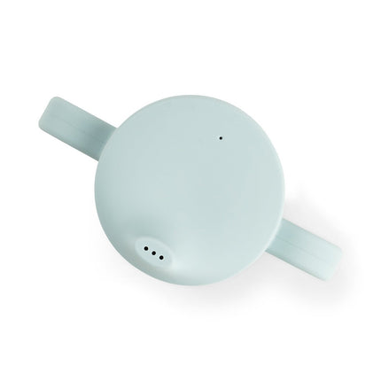 Siliconen drinkbeker met tuit en handvatten Tiny farm Blue koop je bij Babywinkel