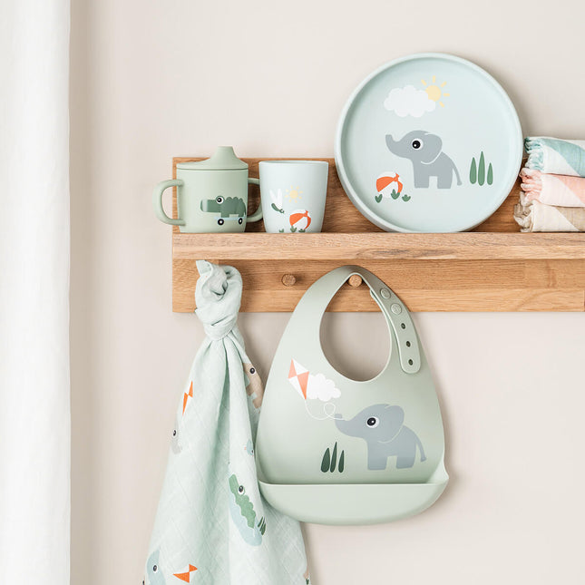 Siliconen mini - beker Playground Blue koop je bij Babywinkel