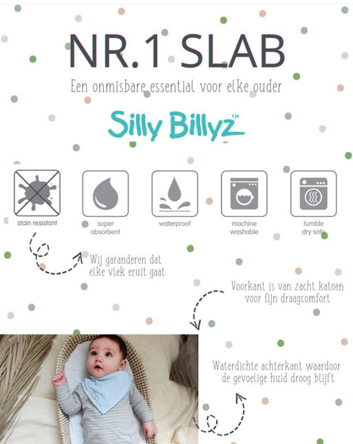 Silly Billyz Slabbetje Bandana Taupe koop je bij Babywinkel