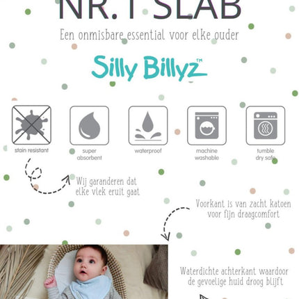 Silly Billyz Slabbetje Small Lange Mouwen Taupe koop je bij Babywinkel
