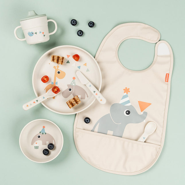 Slabbetje met klittenband Celebration Sand koop je bij Babywinkel