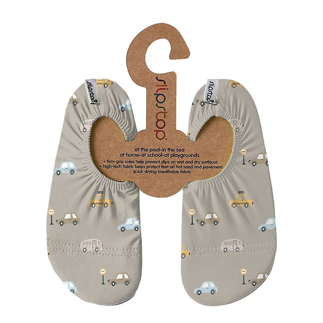 Slipstop Cars Naturel Shoes Boys - Babywinkel - 8683555285386