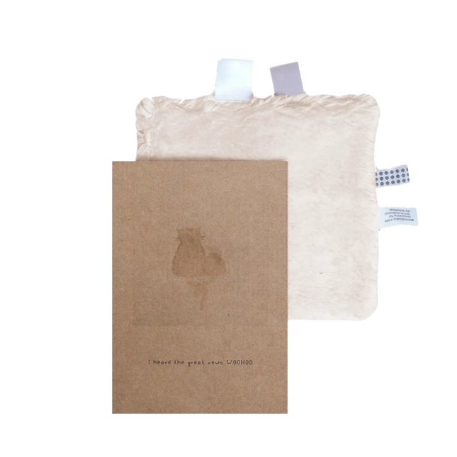 Snoozebaby Giftset Knuffeldoekje en Geboortekaartje Peach Blush - Snoozebaby - Babywinkel - 8719743857476