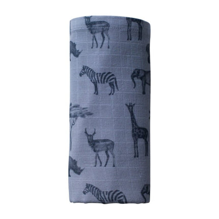 Snoozebaby Hydrofiele Doek Ledikant Dark Green Rainbow 120x120cm - Snoozebaby - Babywinkel - 8719743858190
