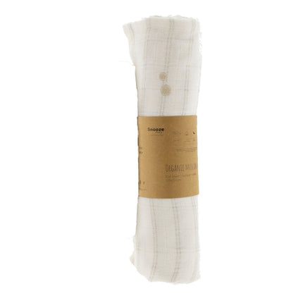Snoozebaby Hydrofiele Doek Ledikant Stone Beige 120x120cm - Snoozebaby - Babywinkel - 8719743856721