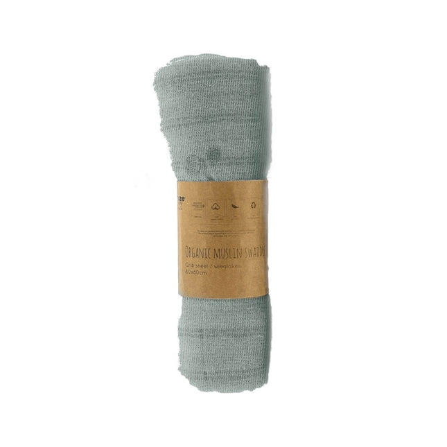 Snoozebaby Hydrofiele Doek Wieg Smokey Green 80x80cm - Snoozebaby - Babywinkel - 8719743844926