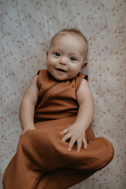 Snoozebaby Slaapzak Baby Mouwloos Toffee - Snoozebaby - Babywinkel - 8719743857957