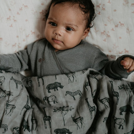 Snoozebaby Wiegdeken T.O.G 2.0 Dark Green 100x75cm - Snoozebaby - Babywinkel - 8719743857728