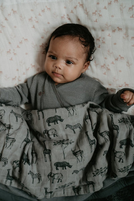 Snoozebaby Wiegdeken T.O.G 2.0 Dark Green 100x75cm - Snoozebaby - Babywinkel - 8719743857728