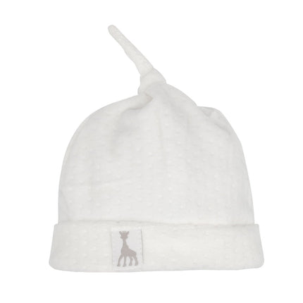 Sophie de Giraf Babymutsje Velours Gebroken Wit - Sophie de Giraf - Babywinkel - 3701322713063