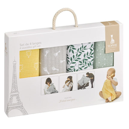 Sophie de Giraf Hydrofiele Doek 4St 70cm - Sophie de Giraf - Babywinkel - 3056568508004