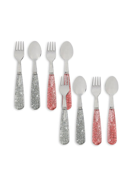 Sparkly Bestek Set Blush/Sparkling Blue 8st koop je bij Babywinkel