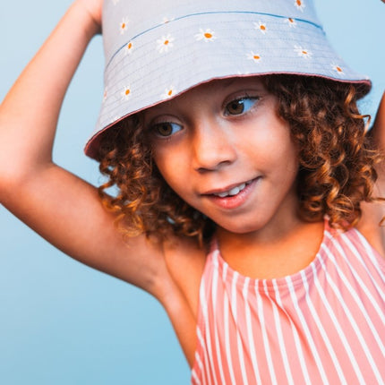 Swim Essentials Daisy Flowers Reversible Sun Hat - Babywinkel - 8721197414761