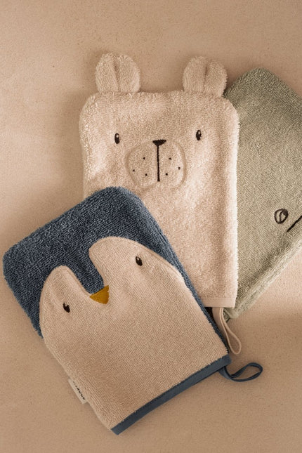 Liewood Washandje Sylvester Arctic Sea/ Ocean View 3St koop je bij Babywinkel