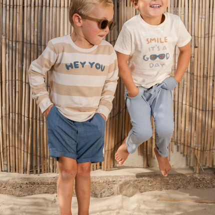T-shirt korte mouw Creme koop je bij Babywinkel