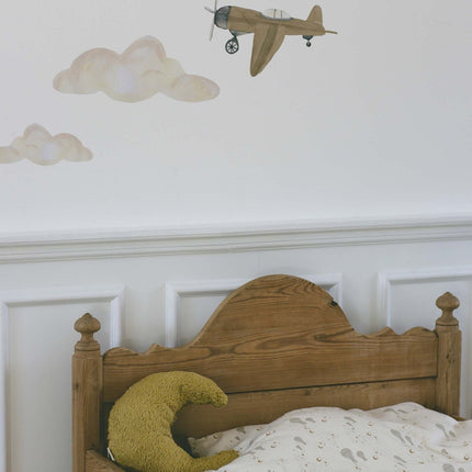 That's Mine Muursticker Retro Airplane Brown koop je bij Babywinkel