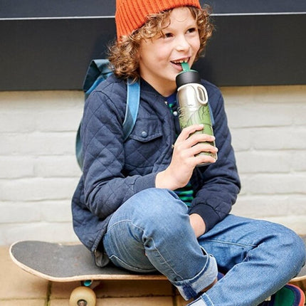 Thermosfles Flip - Up Campus 350ml Dino - Babywinkel - 8720294005476
