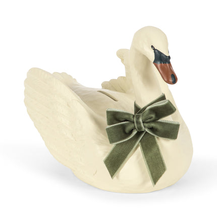 Konges Sløjd Sparschwein „Swan“ mit Schleife