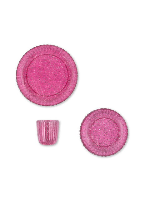 <tc>Konges Slojd</tc> Geschirrset Glitter Sprakling Sangria 3tlg