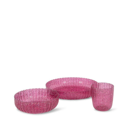 <tc>Konges Slojd</tc> Geschirrset Glitter Sprakling Sangria 3tlg
