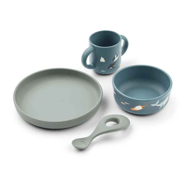 Liewood Kinderservies Set Vivi Arctic Sea/ Ocean View koop je bij Babywinkel