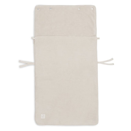 Voetenzak groep 0+ 3/5 punts gordel Basic Knit - Oatmeal - Babywinkel - 8717329399662