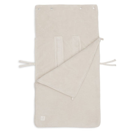 Voetenzak groep 0+ 3/5 punts gordel Basic Knit - Oatmeal - Babywinkel - 8717329399662