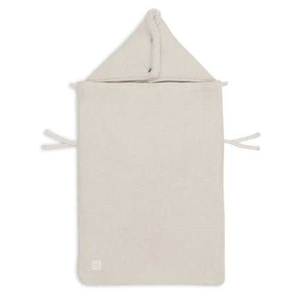 Voetenzak groep 0+ 3/5 punts gordel Basic Knit - Oatmeal - Babywinkel - 8717329399662