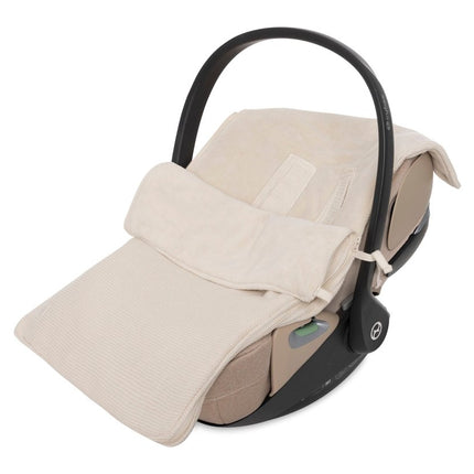 Voetenzak groep 0+ 3/5 punts gordel Basic Knit - Oatmeal - Babywinkel - 8717329399662