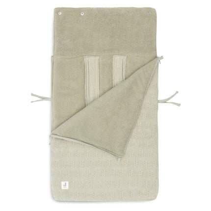 Voetenzak group 0+ 3/5 punts Grain Knit - Olive Green - Babywinkel - 8717329377790