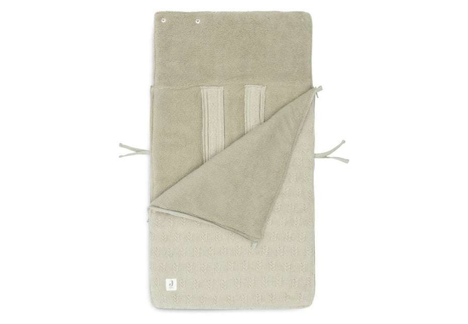 Voetenzak group 0+ 3/5 punts Grain Knit - Olive Green - Babywinkel - 8717329377790