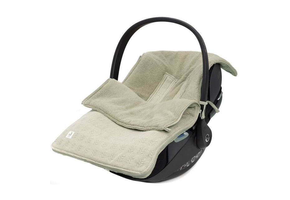 Voetenzak group 0+ 3/5 punts Grain Knit - Olive Green - Babywinkel - 8717329377790