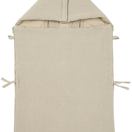 Voetenzak pre - washed hydrofiel Uni - sand - 40x82cm - Babywinkel - 4054703803310