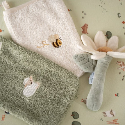 Little Dutch Washandje Geborduurd Little Farm Set koop je bij Babywinkel